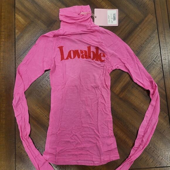 Dolls Kill x Daydream Nation Lovable Turtleneck Pink and Red Small - Picture 1 of 6